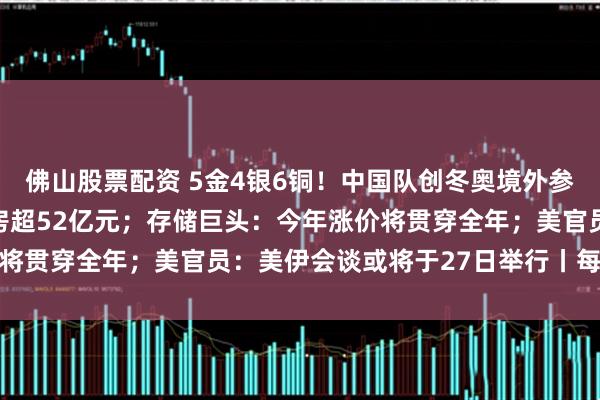 佛山股票配资 5金4银6铜!中国队创冬奥境外参赛最好成绩;春节档票房超52亿元;存储巨头:今年涨价将贯穿全年;美官员:美伊会谈或将于27日举行丨每经早参